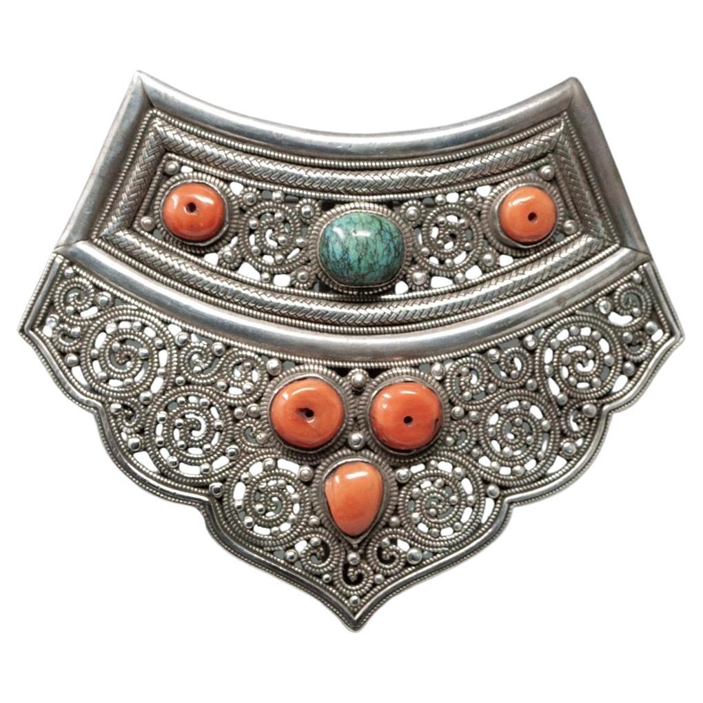 Brooch Created from an Old Mongolian Hair Ornament
