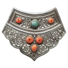 Antique Brooch Created from an Old Mongolian Hair Ornament