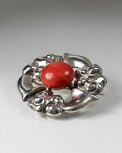 Brooch Designed by Thorvald Bindesböll for H. Kwaster, Denmark, circa 1900