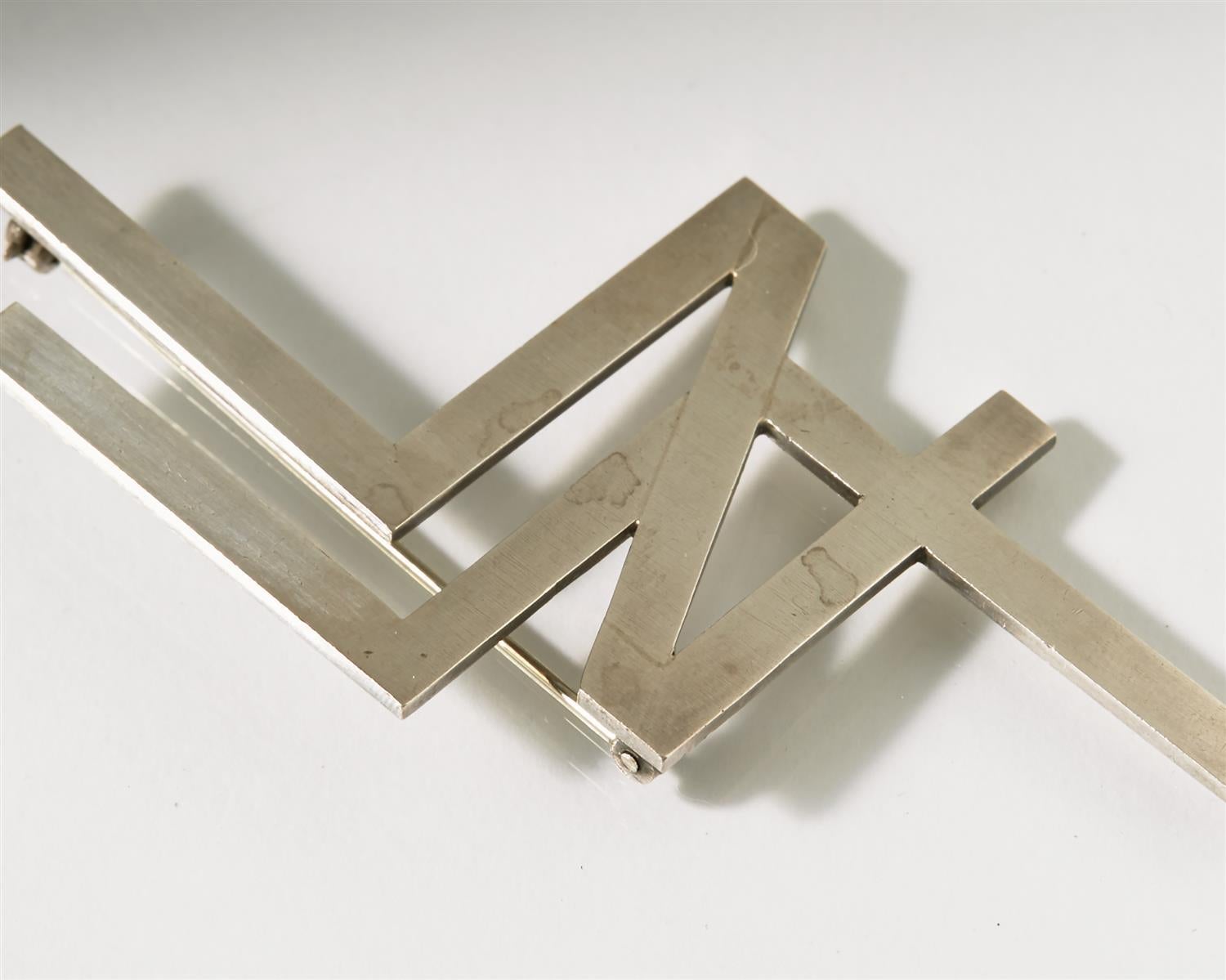 Modern Brooch, Designed by Wiwen Nilsson for Anders Nilsson Sweden, 1940s For Sale