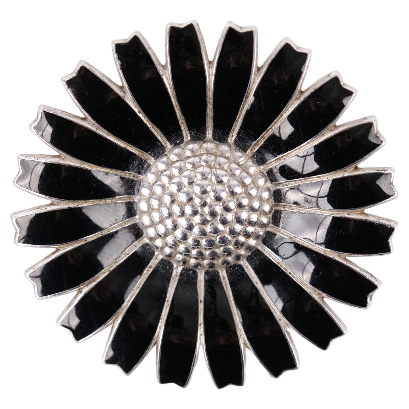 Broche De Plata De Ley 925S De Georg Jensen De Los Años 80