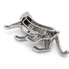 BROOCH- Modern Diamonds and Tsavorite Garnet Panther in 18 kt Gold