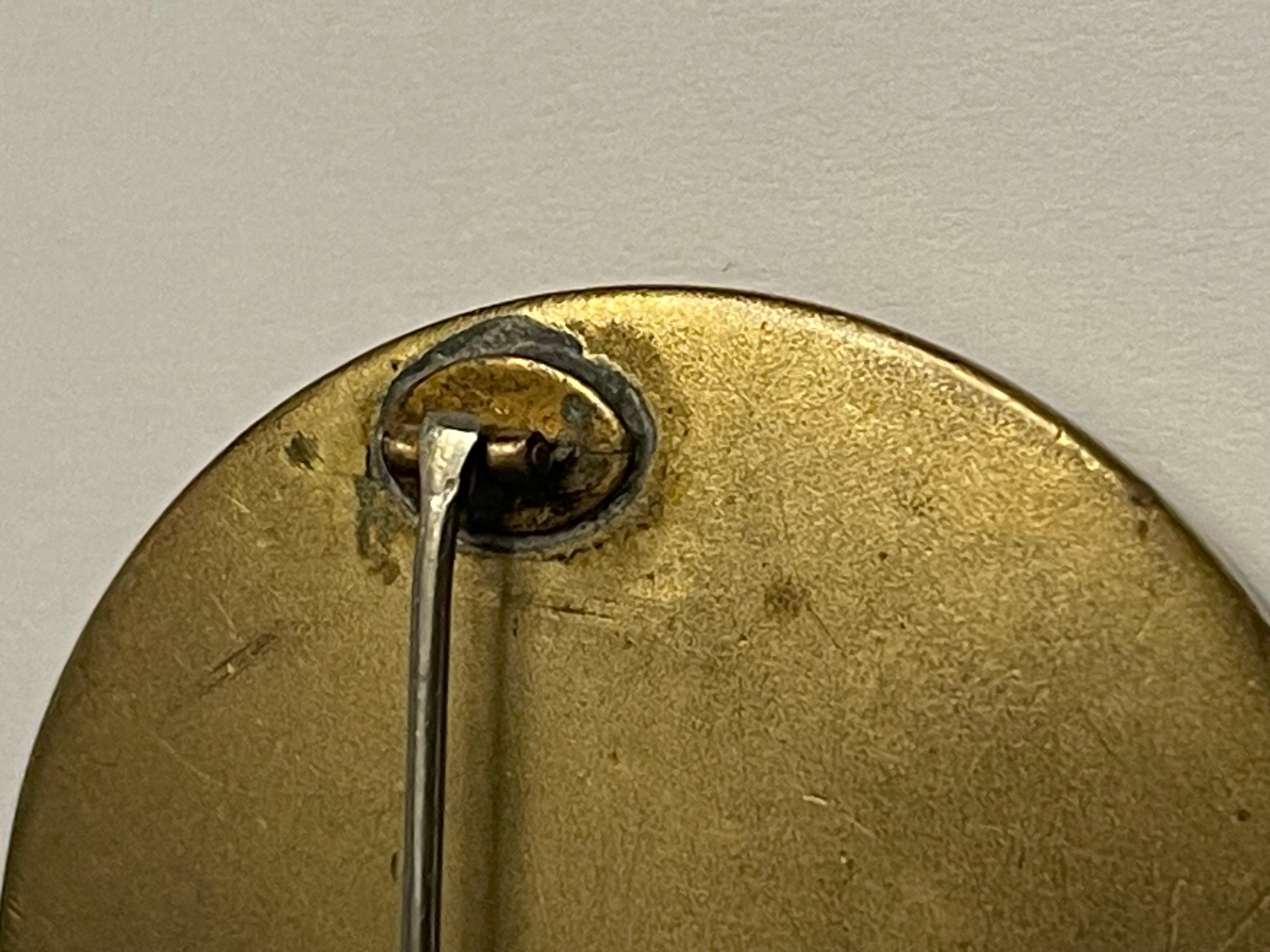 Broche René Lalique Año 1912 Deux Figurines et Masque Clinquant Orange firmado Art Nouveau en venta