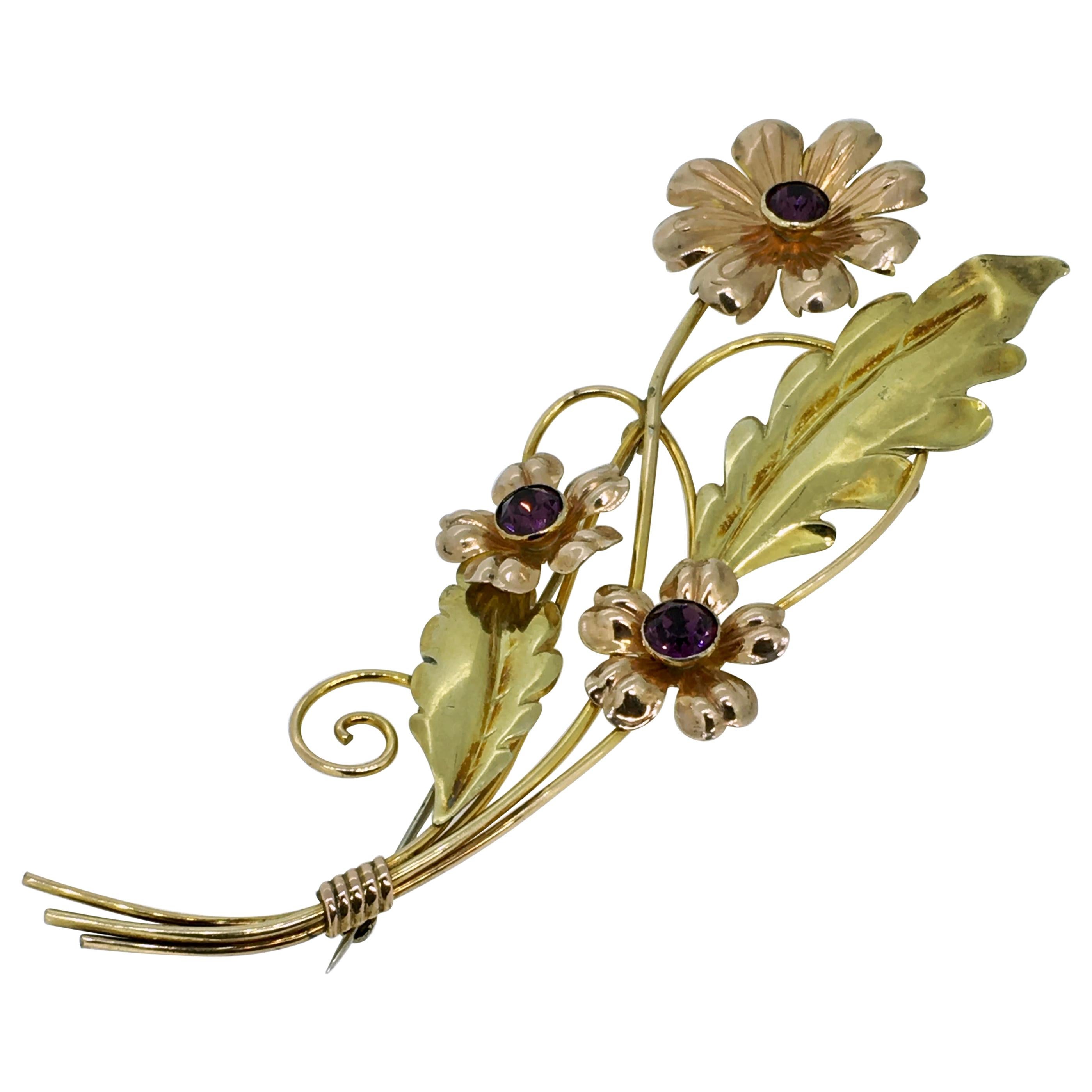 Brooch, Van Dell, Gold Filled Sterling Silver, Floral Design, 1950 at 1stDibs | van dell brooch Brooch, Van Dell, Gold Filled Sterling Silver, Floral Design, 1950 at 1stDibs | van dell brooch