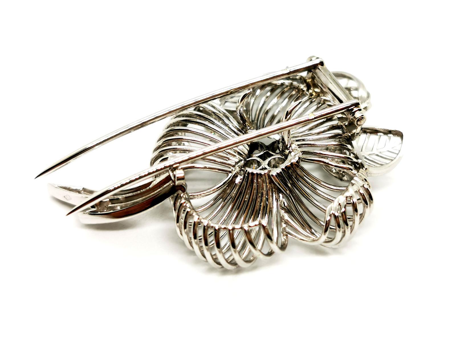 Brooch White Gold Diamond For Sale 8