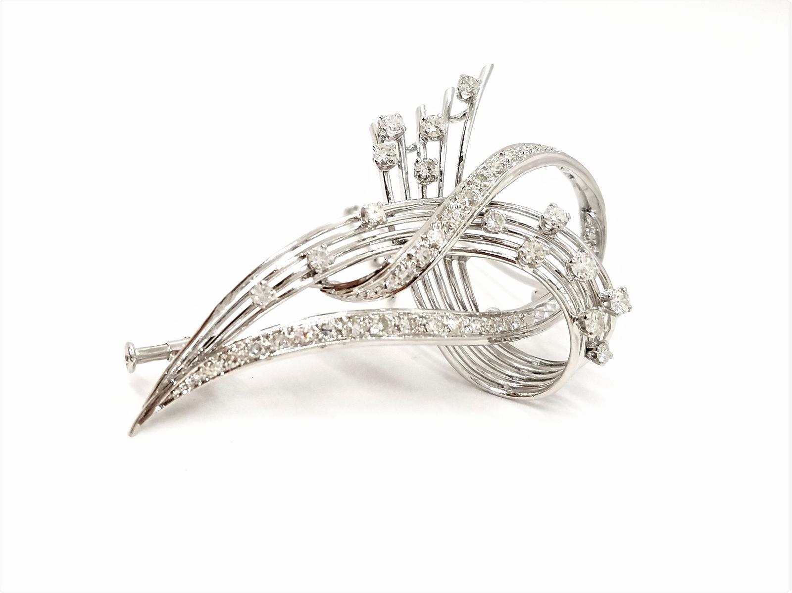 Women's Brooch White GoldDiamond For Sale