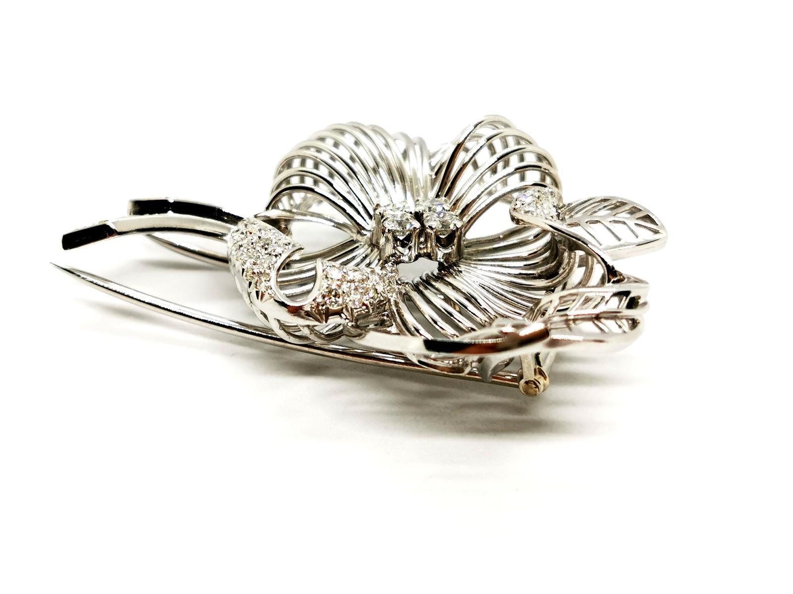 Brooch White Gold Diamond For Sale 3