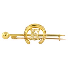 Brooch with pearls 32 grams 14k gold