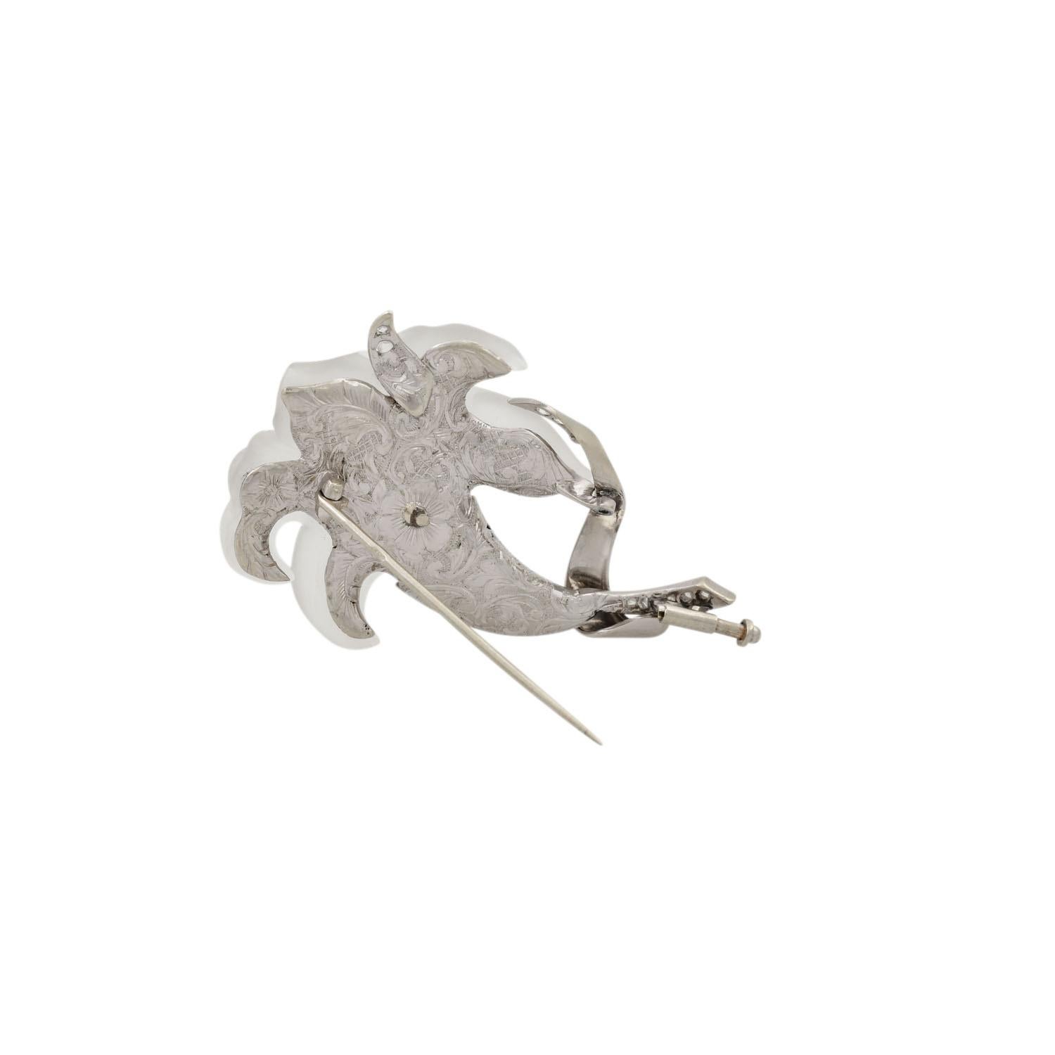 rock crystal brooch
