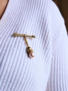 Brooch Yellow Gold Pearl