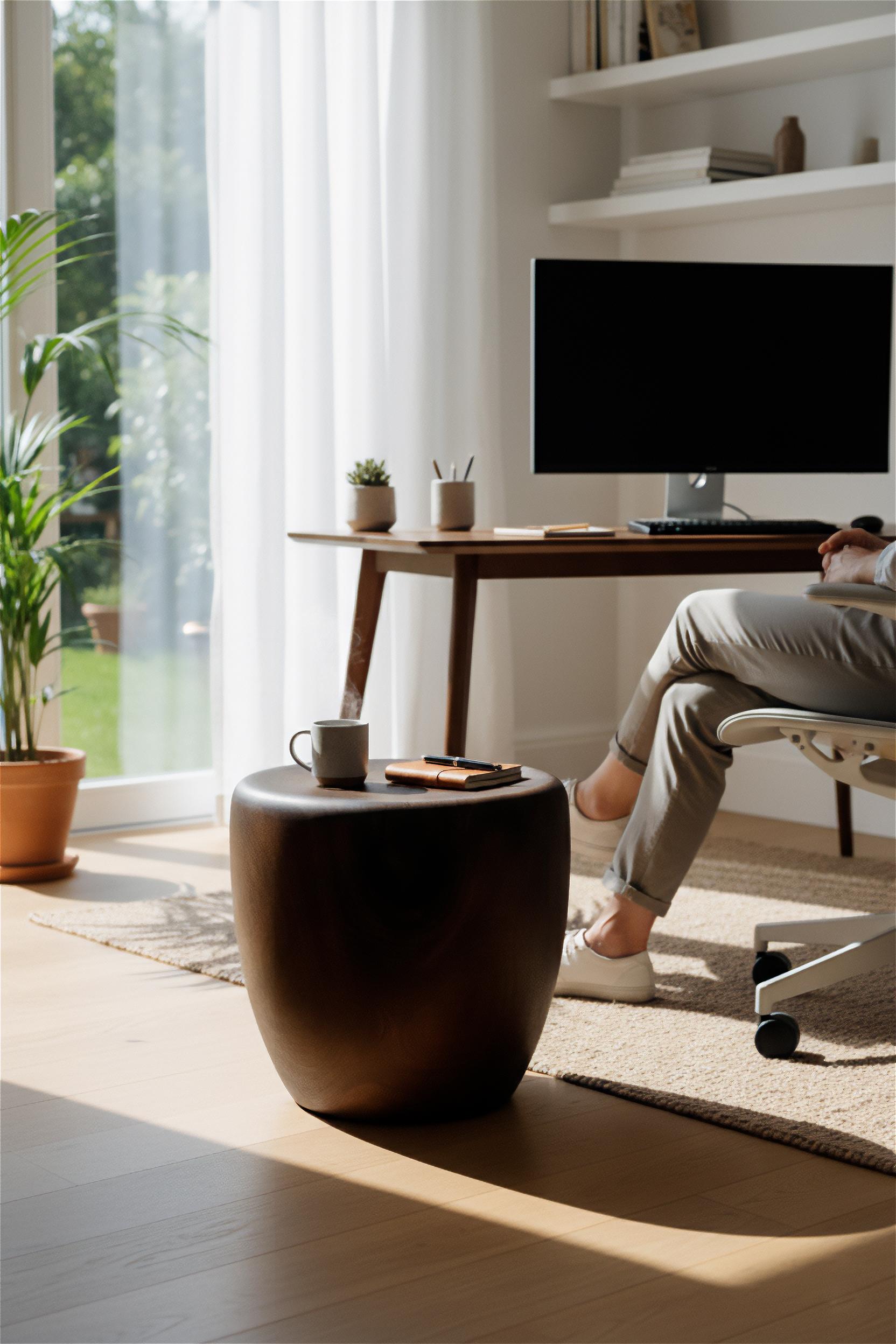 Bois BROOK, tabouret Natural Monkey Pod en vente