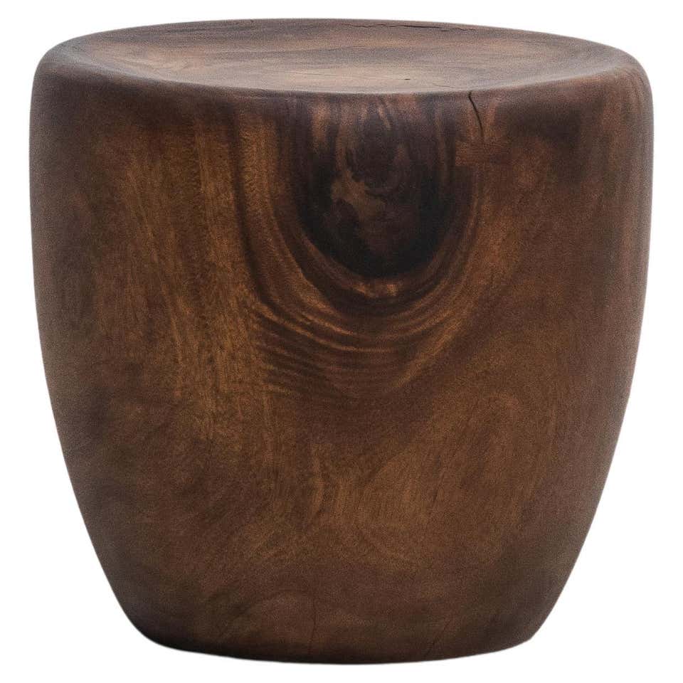 EM side table, Solid Red Monkey Pod finishing For Sale at 1stDibs
