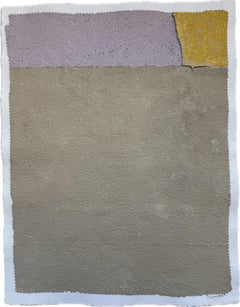 Home II by Brook Soss, Color block Vertical Abstract on Paper With Sandstone
