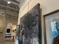 Upside Down di Brook Soss, Blu, Verde, Quadrato astratto con pietra arenaria