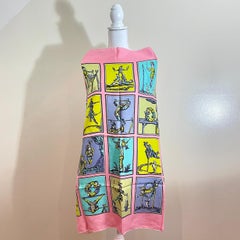 Brooke Cadwallader Carnival Mid-Century Era Silk Scarf, 1947-1950