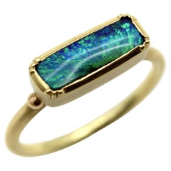 Brooke Gregson Anello Boulder Opal in oro 18 carati