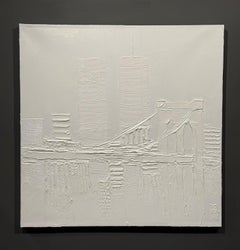 Brooke Major, "Brooklyn Before and Ever After" 36x36 Sculptural Oil Painting