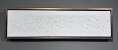 Brooke Major, "The Race", 10x39.5 Sculptural White Equine Horse Oil Painting