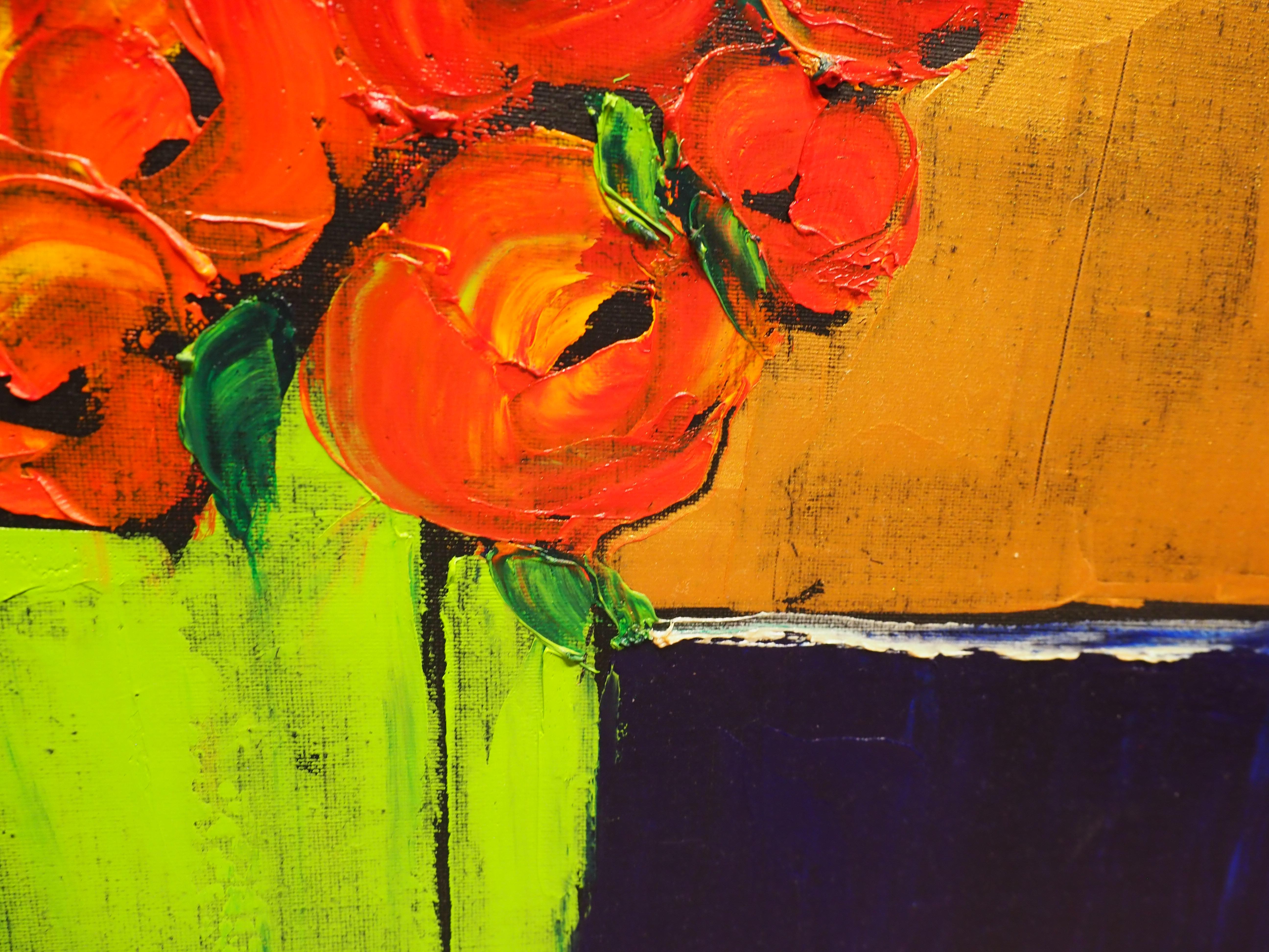 Rose Bouquet - Contemporary Painting by Brooke Major