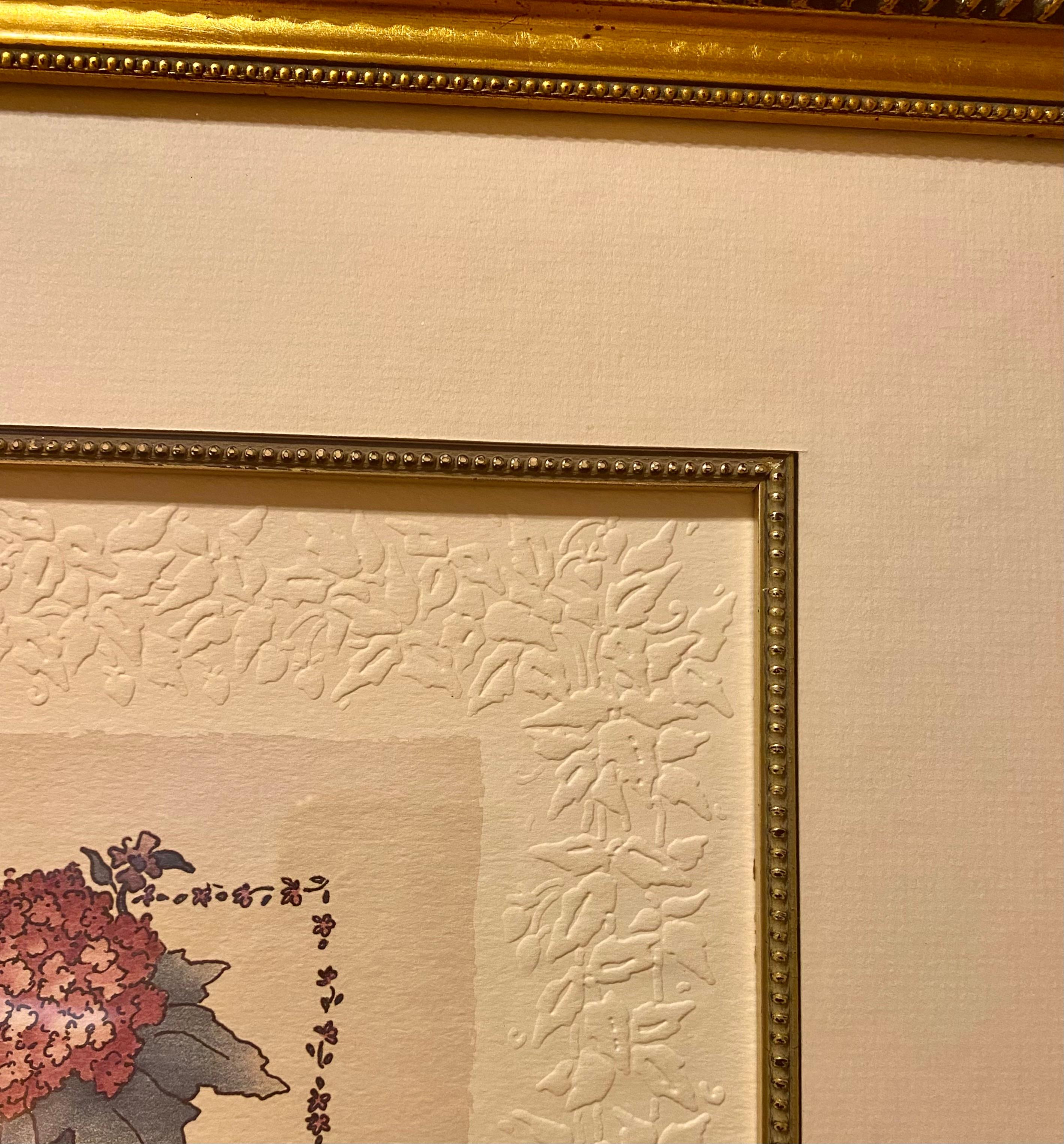 Brooke Morrison Stampa litografica ad acquerello Memorie del giardino con titolo e firma in vendita 2