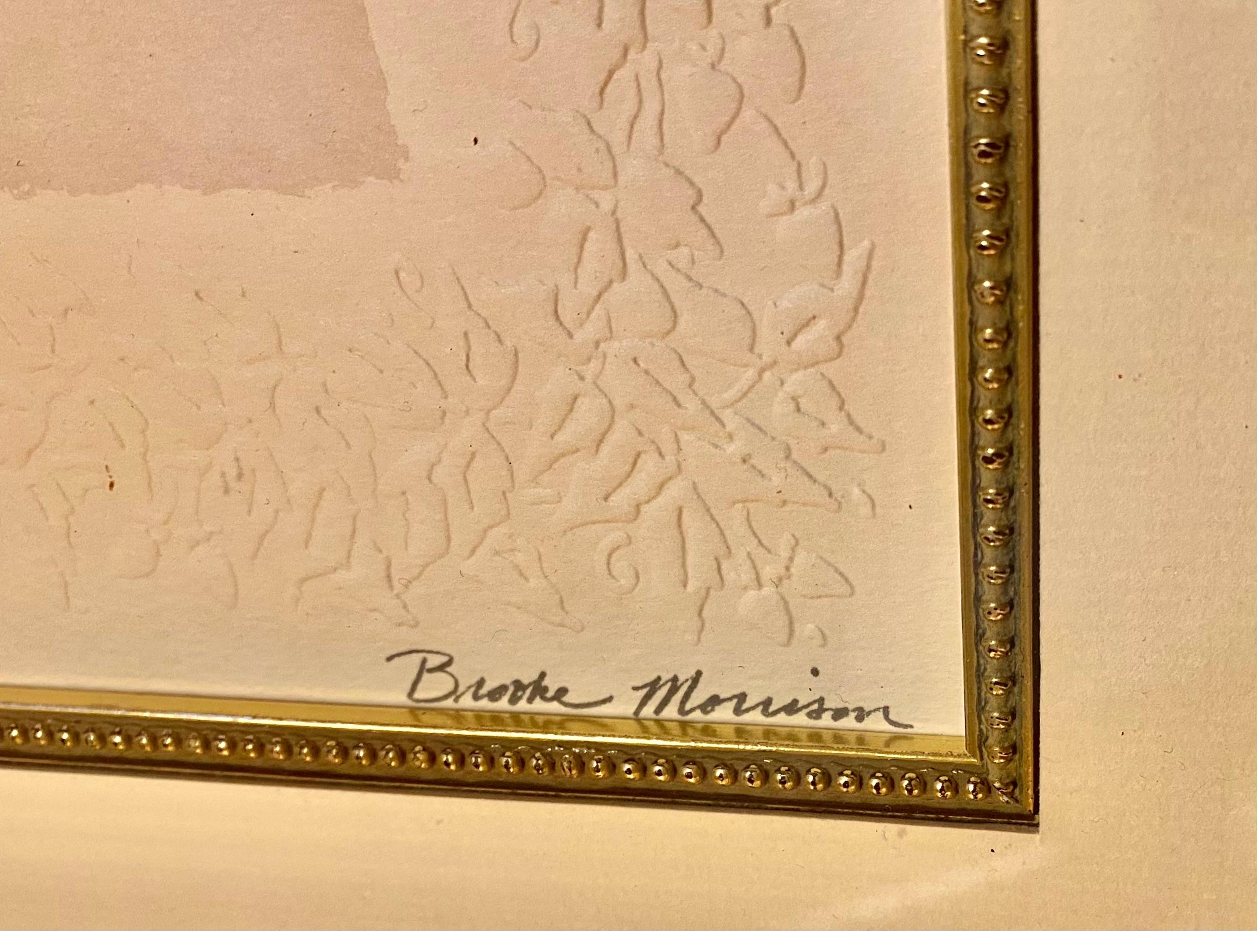 Brooke Morrison Stampa litografica ad acquerello Memorie del giardino con titolo e firma in vendita 7