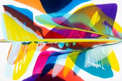 Manifestation of A Dream, Großes farbenfrohes abstraktes Gemälde, gegossen auf Leinwand, 2022