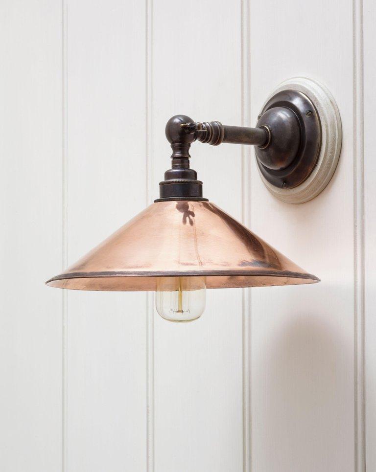 Industrial The Jamb Brooke Wall Light Sconce in Antique Brass & Bronze For Sale