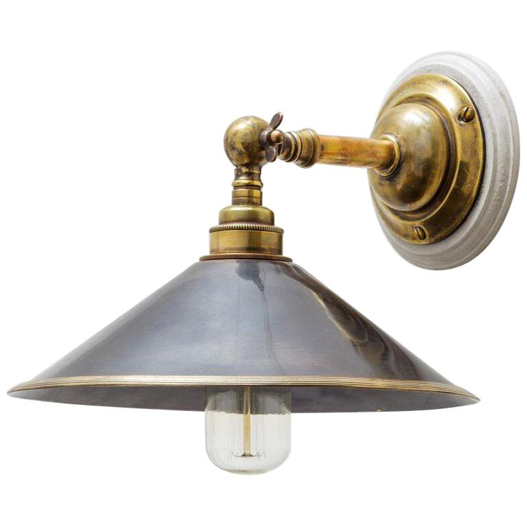 The Jamb Brooke Wall Light Sconce in Antique Brass & Bronze For Sale