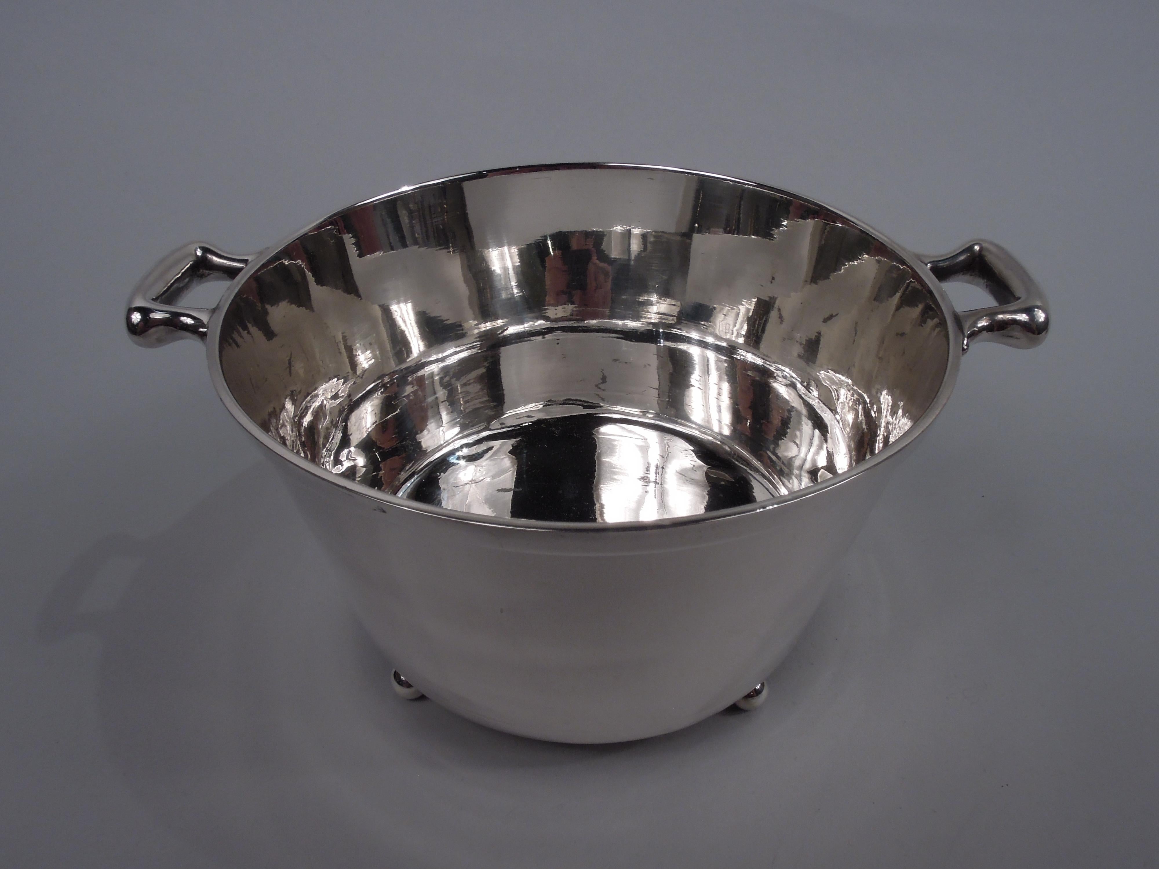 20th Century Brooklyn Barware—Midcentury Modern Sterling Silver Ice Bucket For Sale