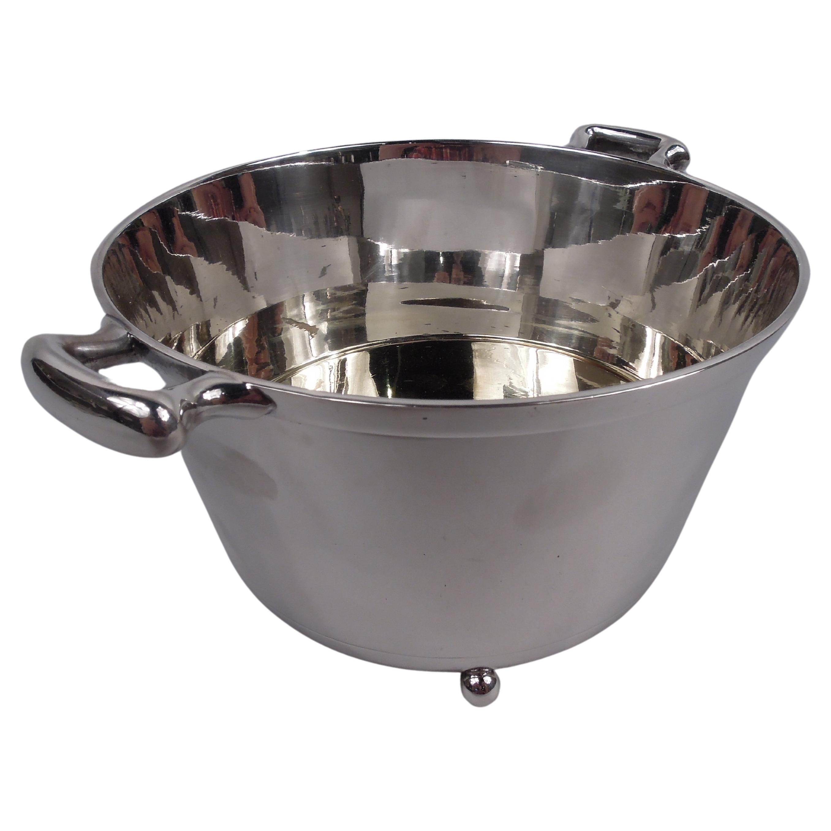 Brooklyn Barware—Midcentury Modern Sterling Silver Ice Bucket For Sale