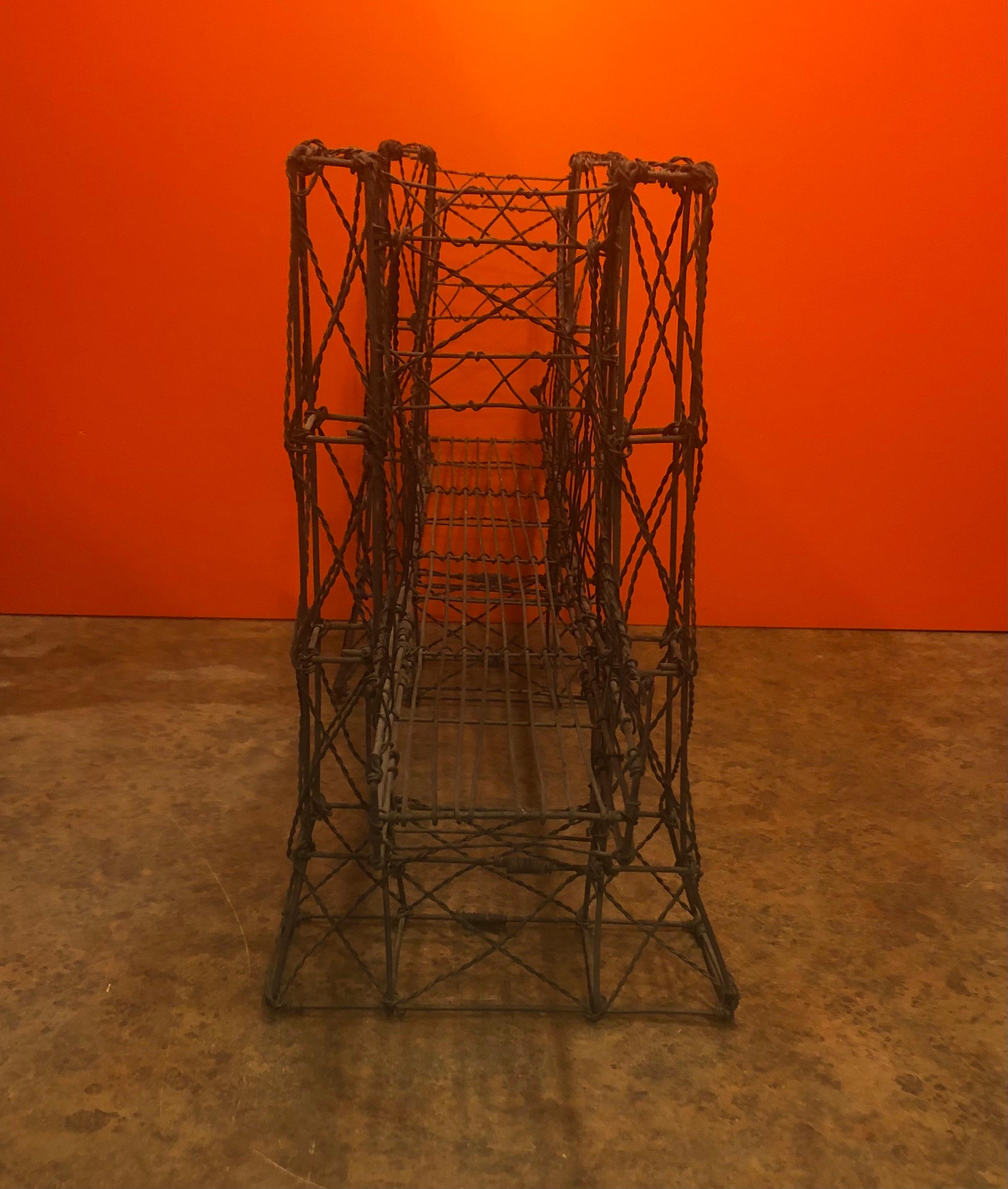 Brooklyn Bridge Brutalist Metal Wire Sculpture 4