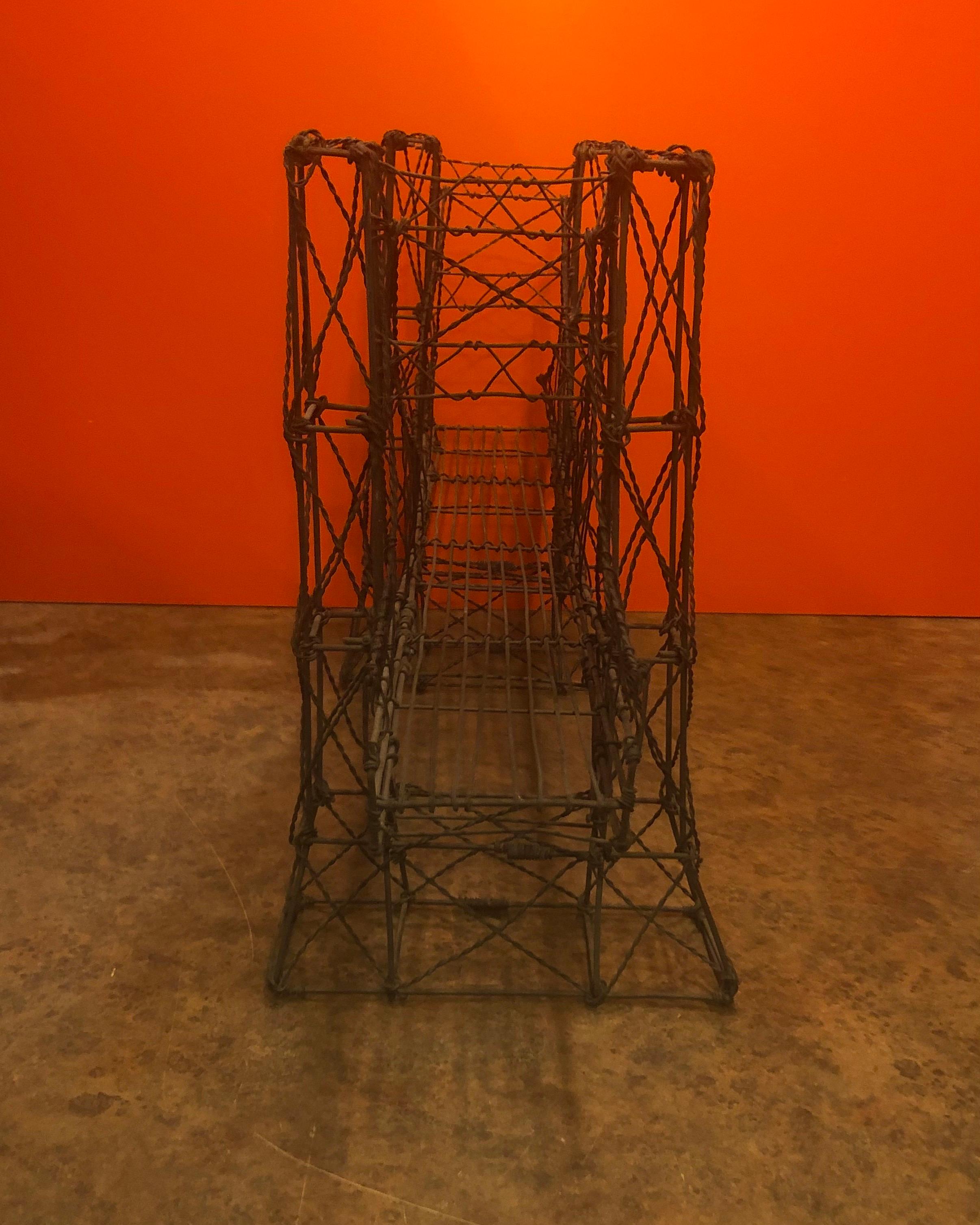 Brooklyn Bridge Brutalist Metal Wire Sculpture 3