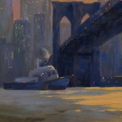 "Brooklyn Bridge" Peinture à l'huile originale de Greg Parker