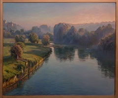 DAYBREAK - Contemporary Impressionist landscape - water