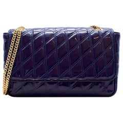 Brooks Brothers Quilted Patent Leather Cross-Body Bag