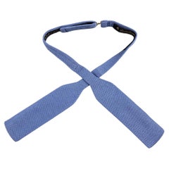 BROOKS BROTHERS Steel Blue Knitted Lana Wool Bow Tie