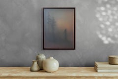 "Two Sunset Lines" - Abstracted Landscape and Skyscape, Mixed Media Painting