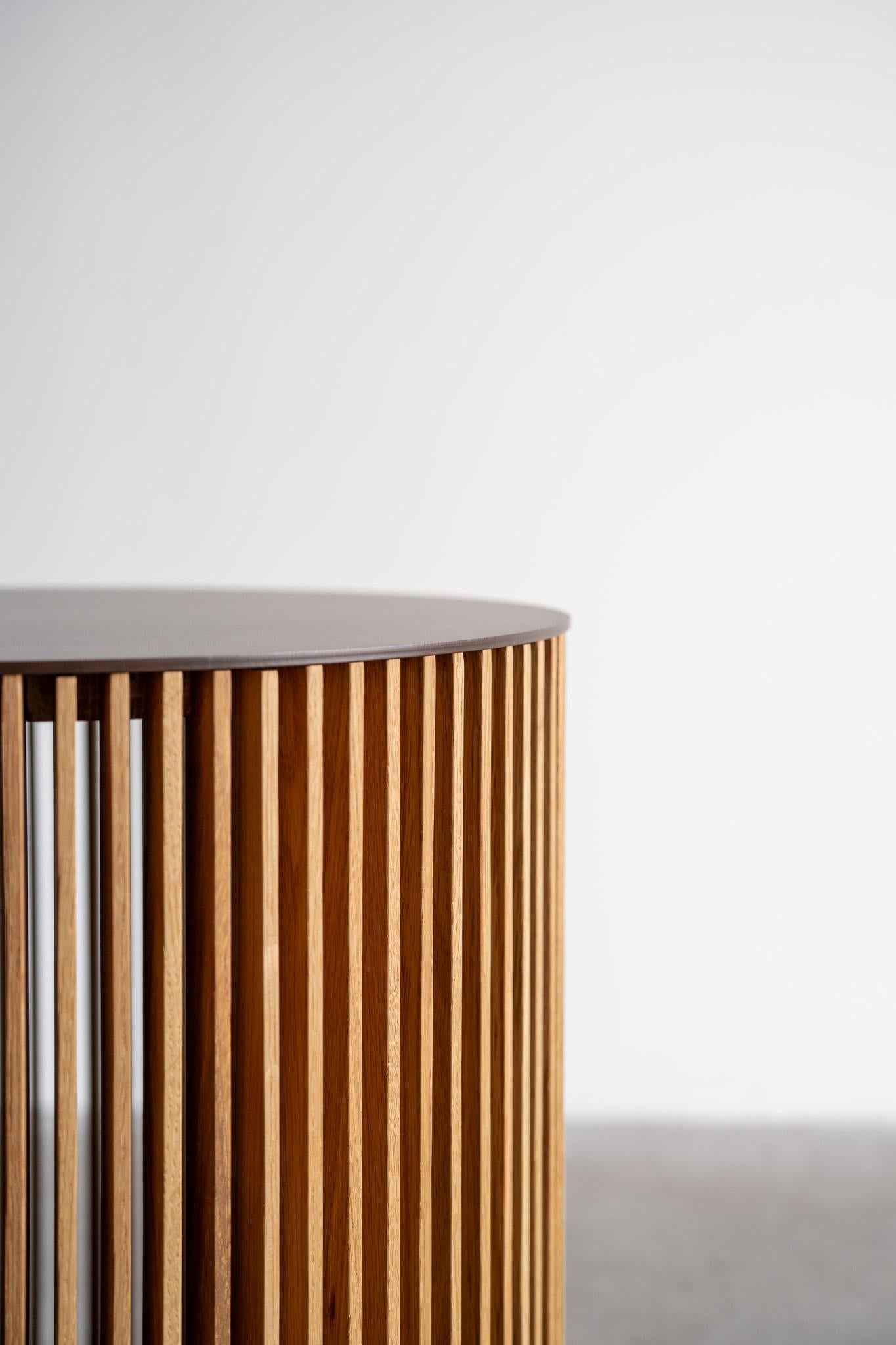 Hand-Crafted Brooks Side Table by Croft House For Sale