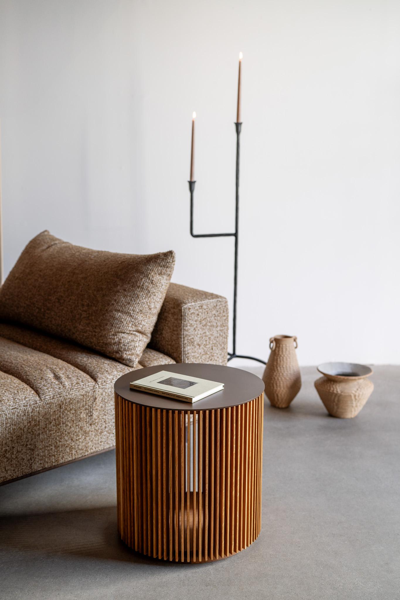 Contemporary Brooks Side Table by Croft House For Sale