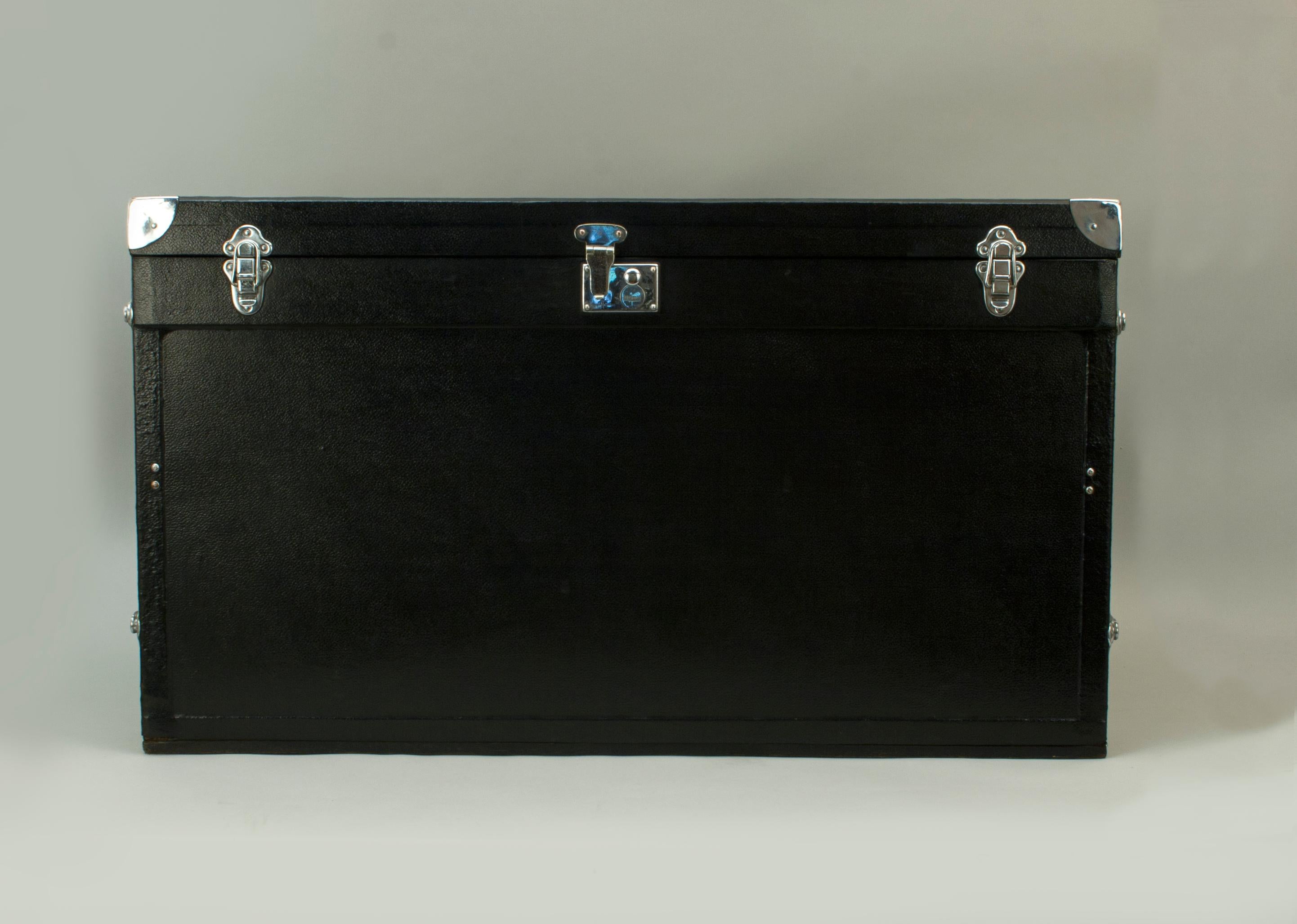 Early 20th Century Brooks Vintage Motoring Trunk with Three Inner Cases, Rolls Royce, Bentley