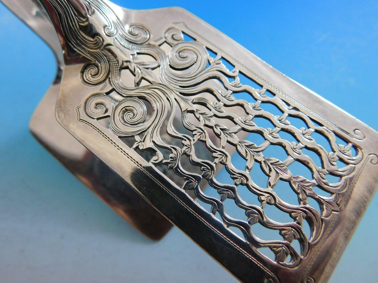 Broom Corn par Tiffany & Co. Pince de service à asperges en argent sterling rare Excellent état à Big Bend, WI