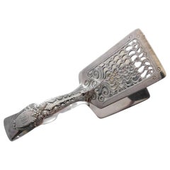 Broom Corn par Tiffany & Co. Pince de service à asperges en argent sterling rare