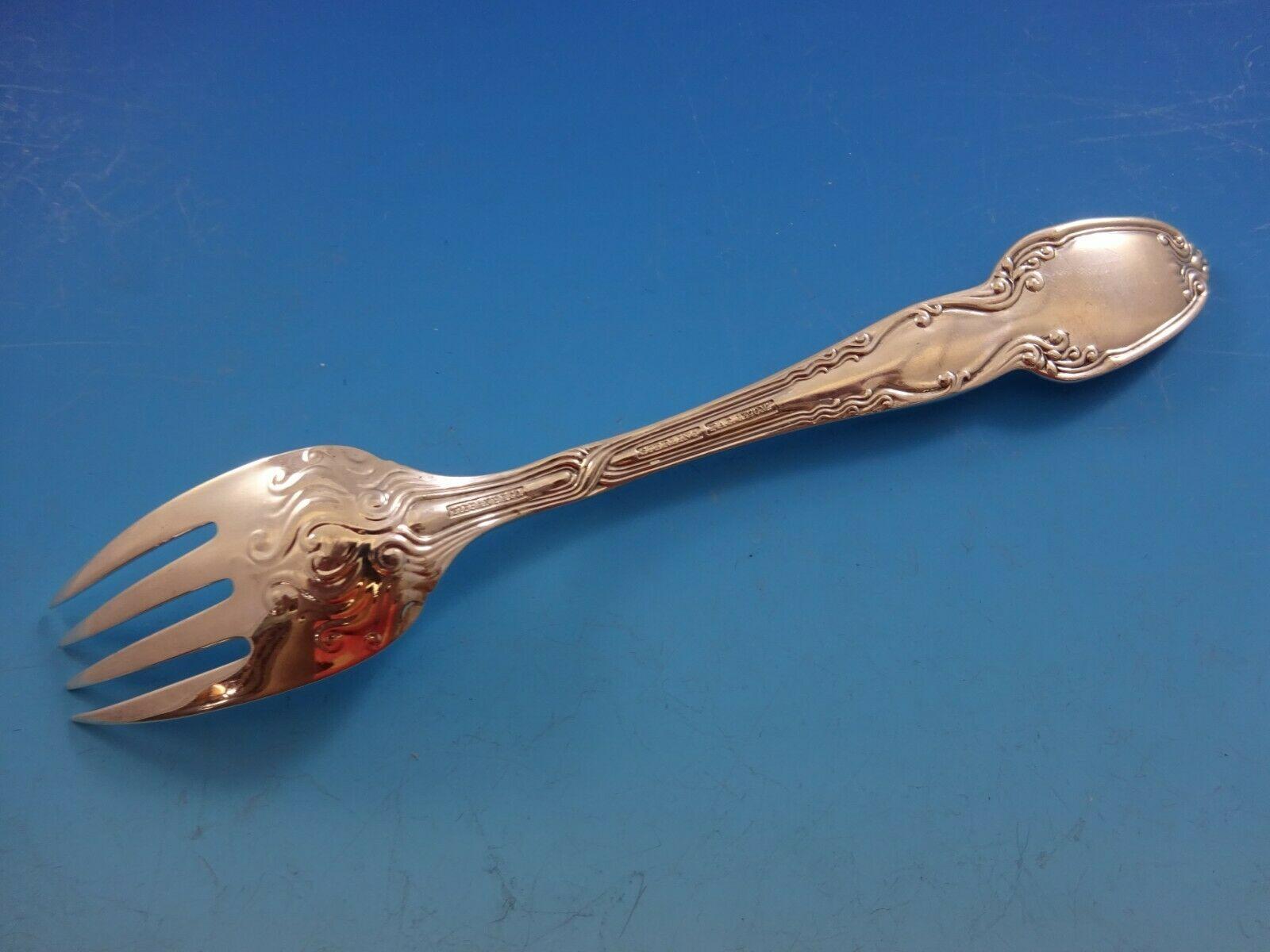 Broom Corn by Tiffany & Co. Sterling Silver Fish Fork 4-Tine Vintage In Excellent Condition In Big Bend, WI