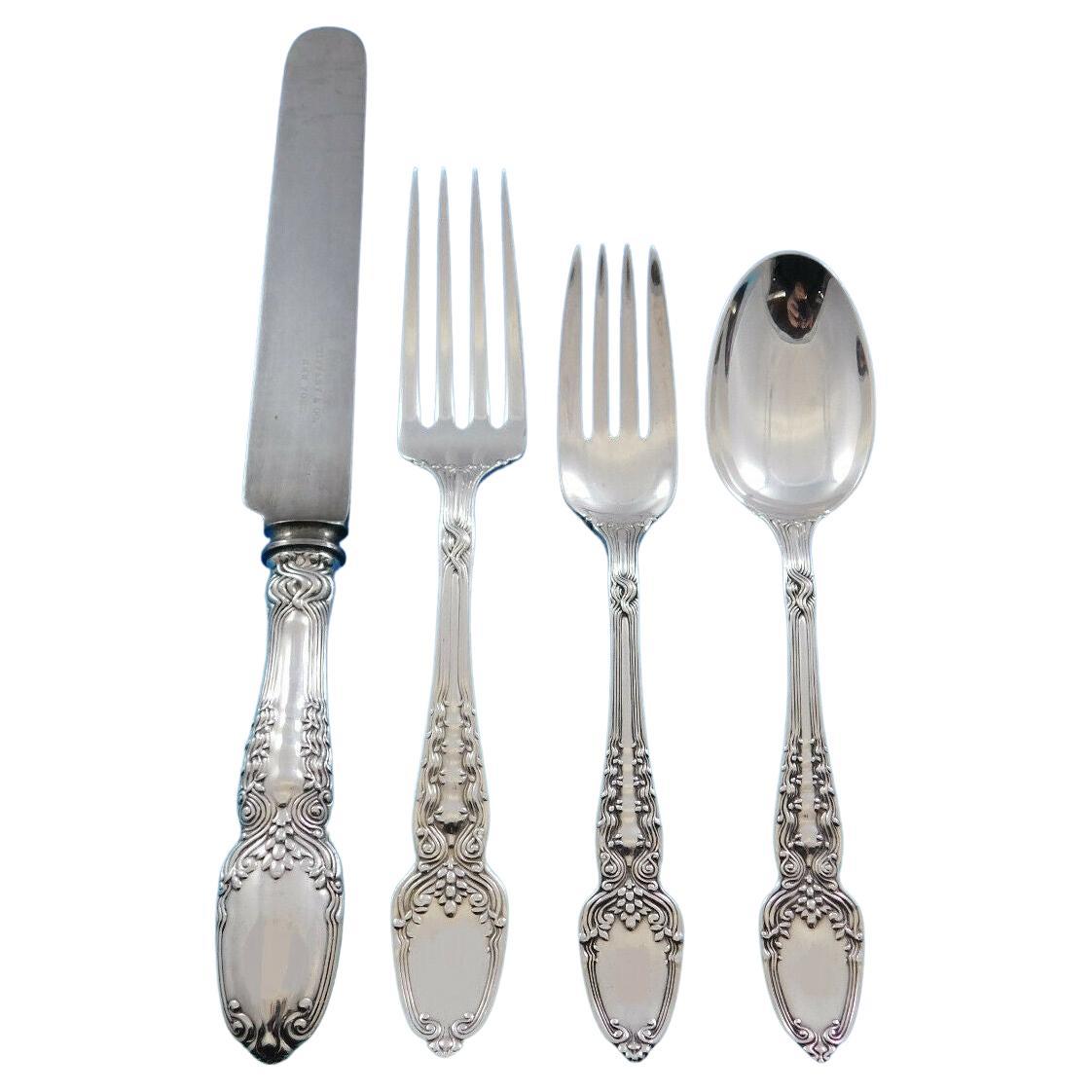 Service de couverts en argent sterling Broom Corn par Tiffany & Co pour 12 personnes, 49 pièces