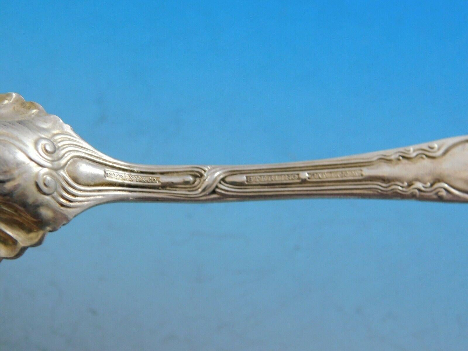20th Century Broom Corn by Tiffany & Co. Sterling Silver Ice Cream Spoon Ruffled