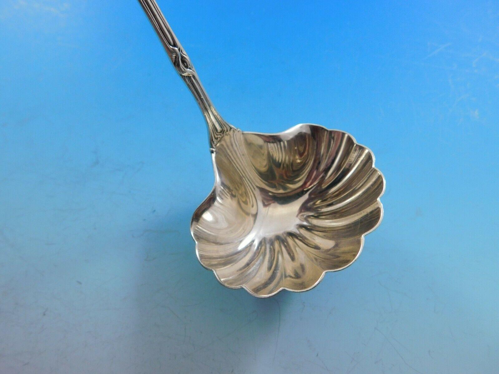 Broom Corn par Tiffany & Co. Louche à sauce cannelée en argent sterling Excellent état à Big Bend, WI