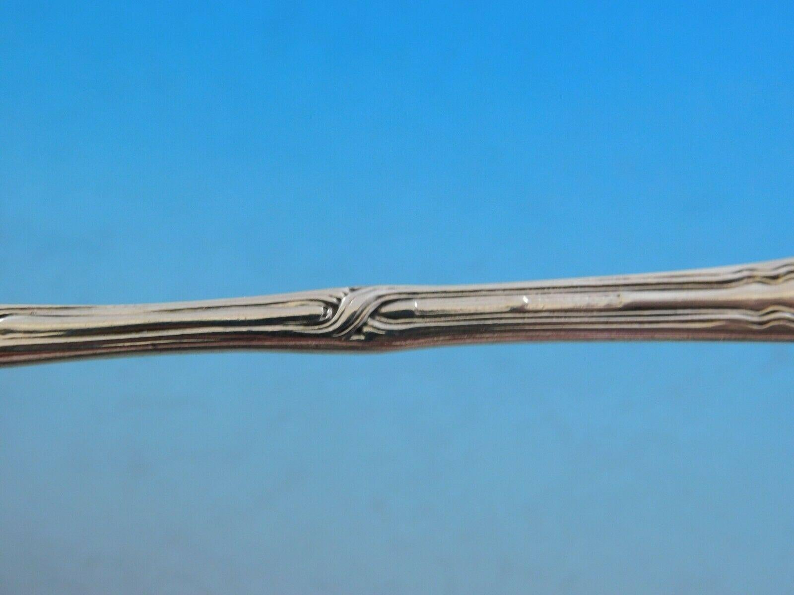 20ième siècle Broom Corn par Tiffany & Co. Louche à sauce cannelée en argent sterling