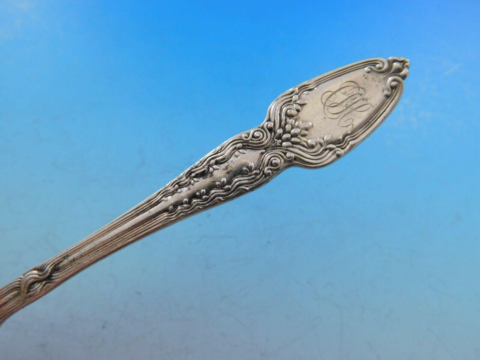 Sterling silver sherbet spoon, pinched, 5 1/2