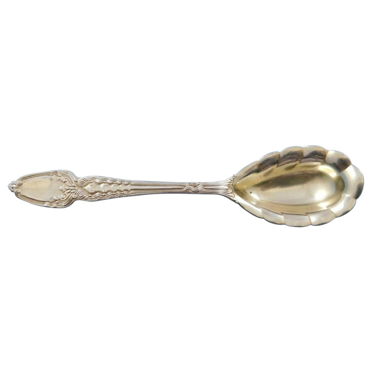 Broom Corn by Tiffany & Co. Sterling Silver Sugar Spoon Gold Washed Ruffled Edge