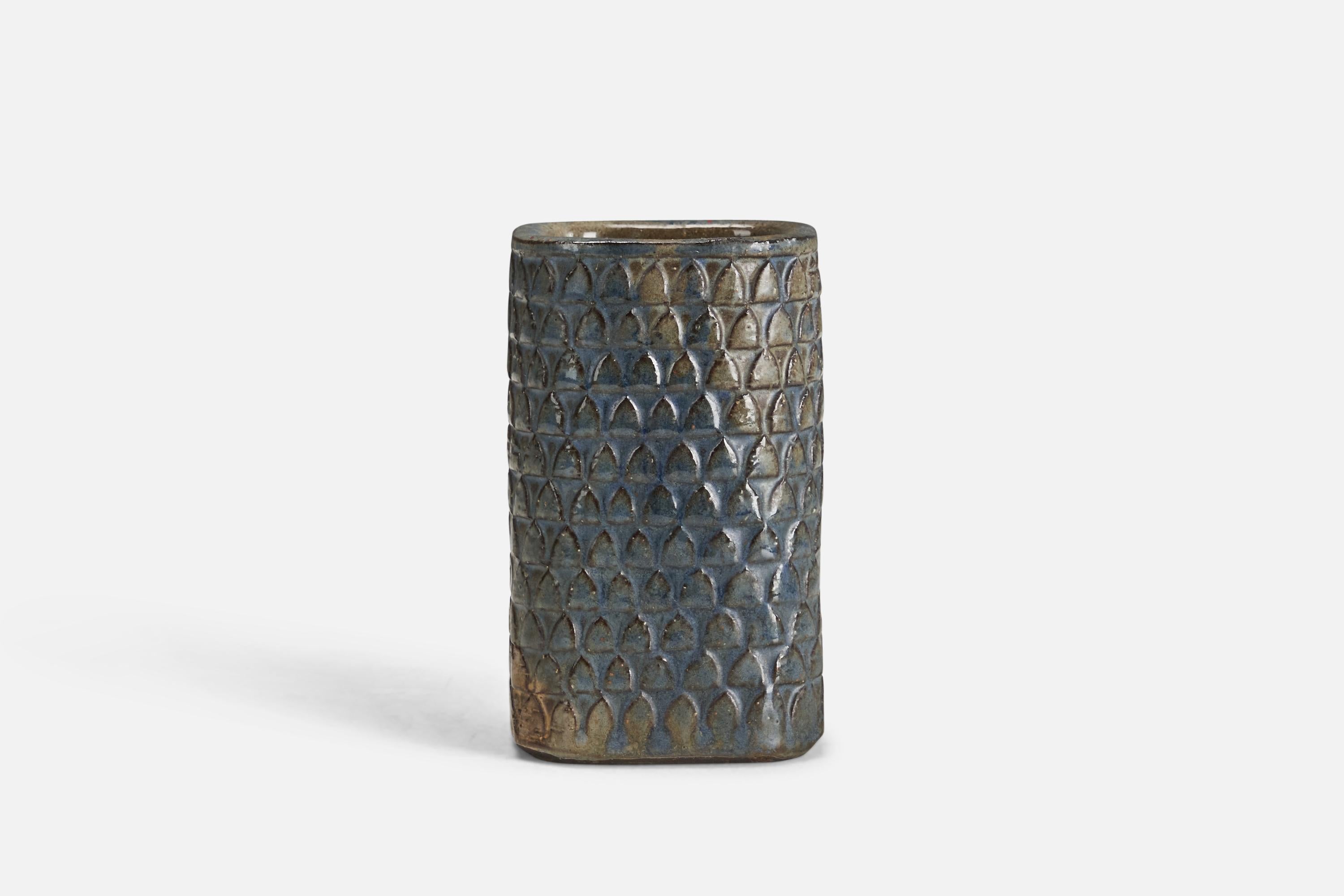 Vaso in gres progettato e prodotto da Bror Börsum, Svezia, anni '60.